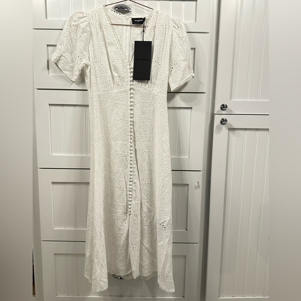 NWT The Kooples long lace white dress